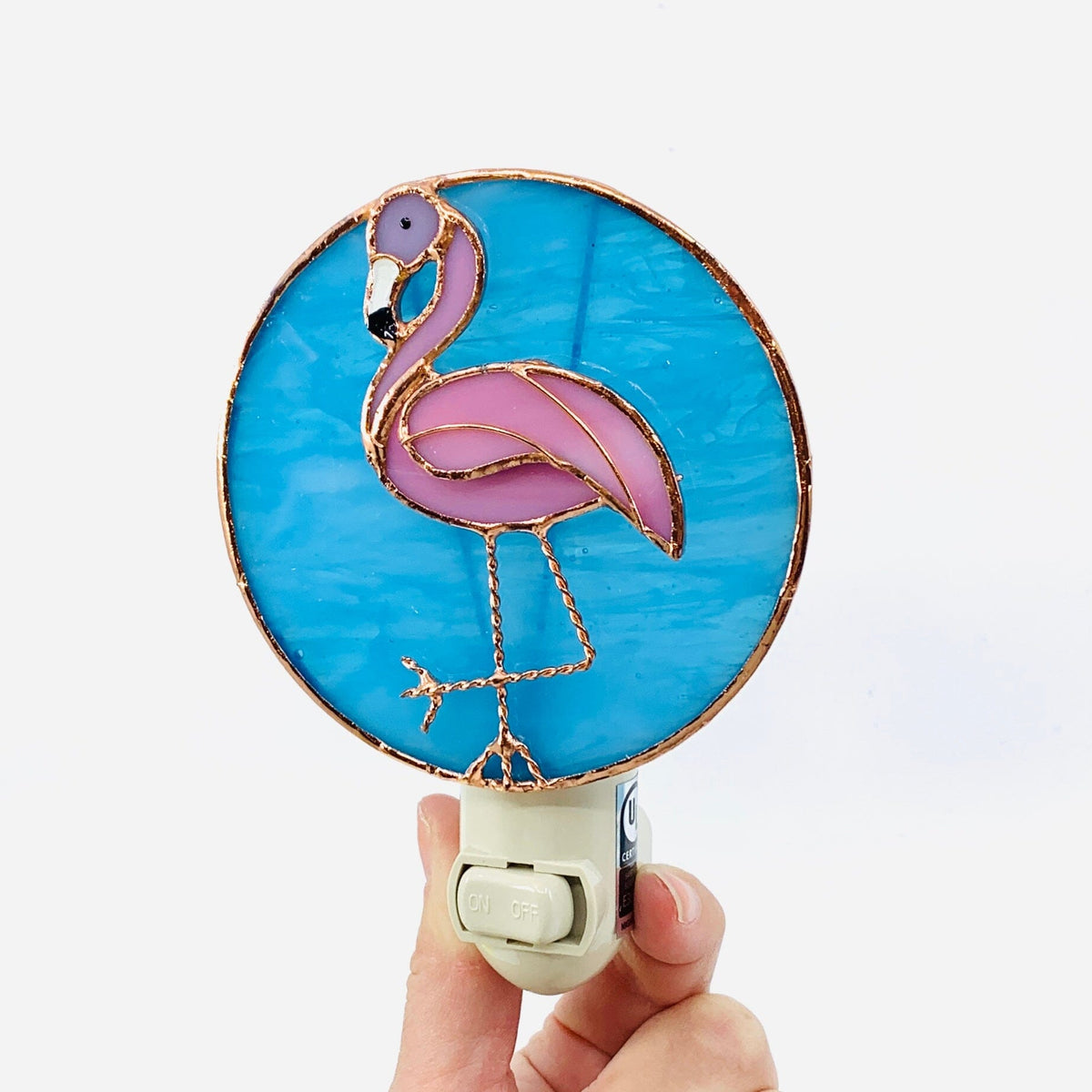Stained Glass Flamingo Nightlight Decor Gift Essentials 