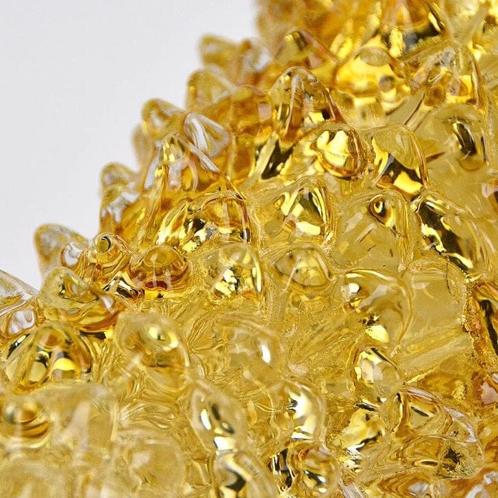 Amber Blown Glass Tree Diamond Star 