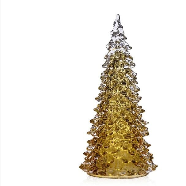 Amber Blown Glass Tree Diamond Star 