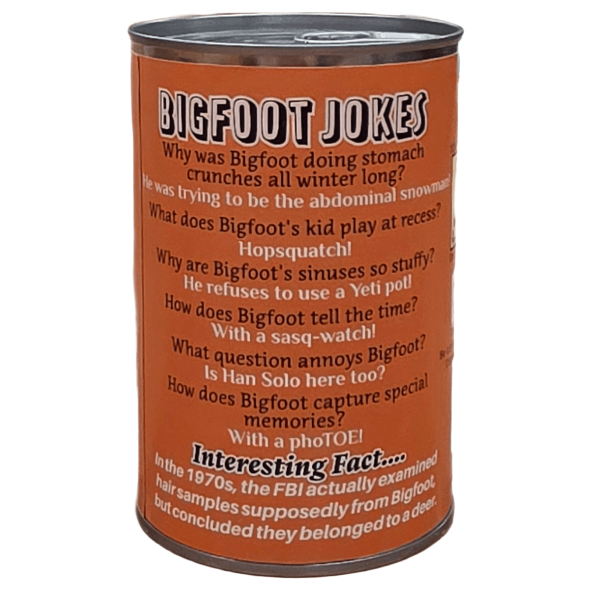 Stuffed Bigfoot in a Can Canned Gifts 