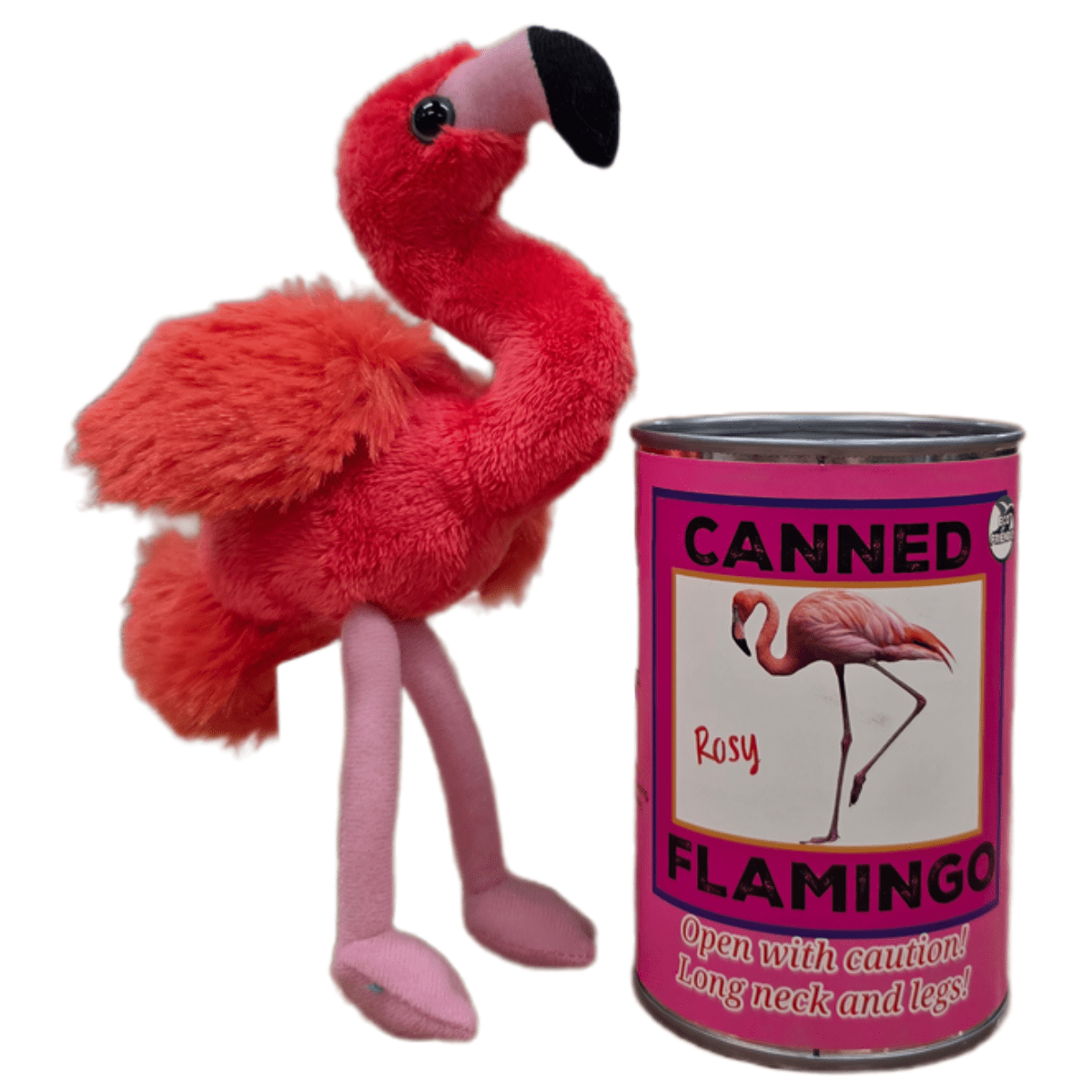 Stuffed Flamingo in a Can Canned Gifts 