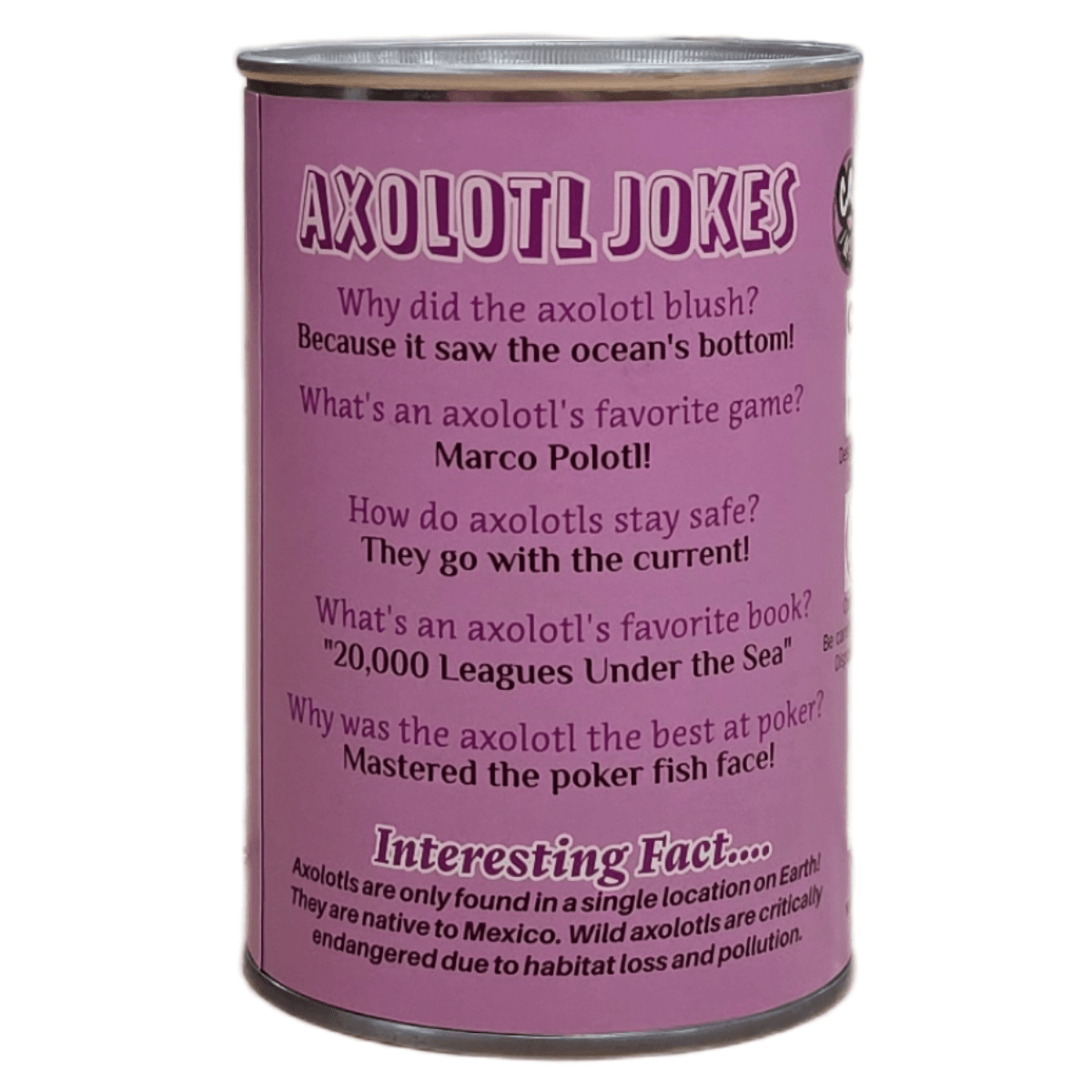 Stuffed Axolotl in a Can Canned Gifts 