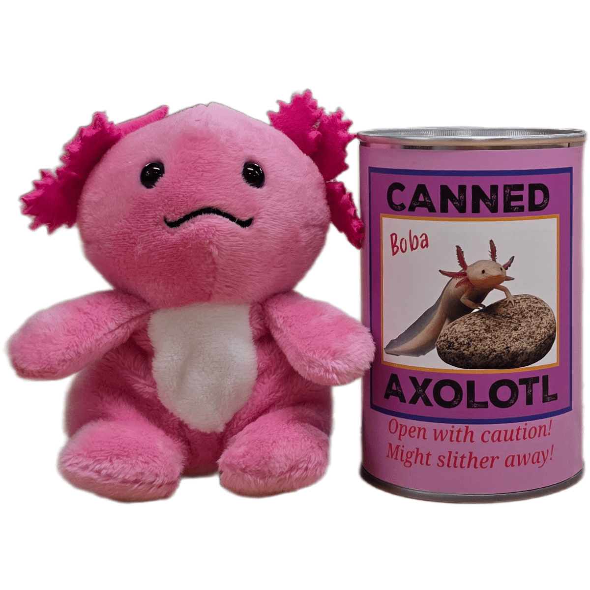 Stuffed Axolotl in a Can Canned Gifts 