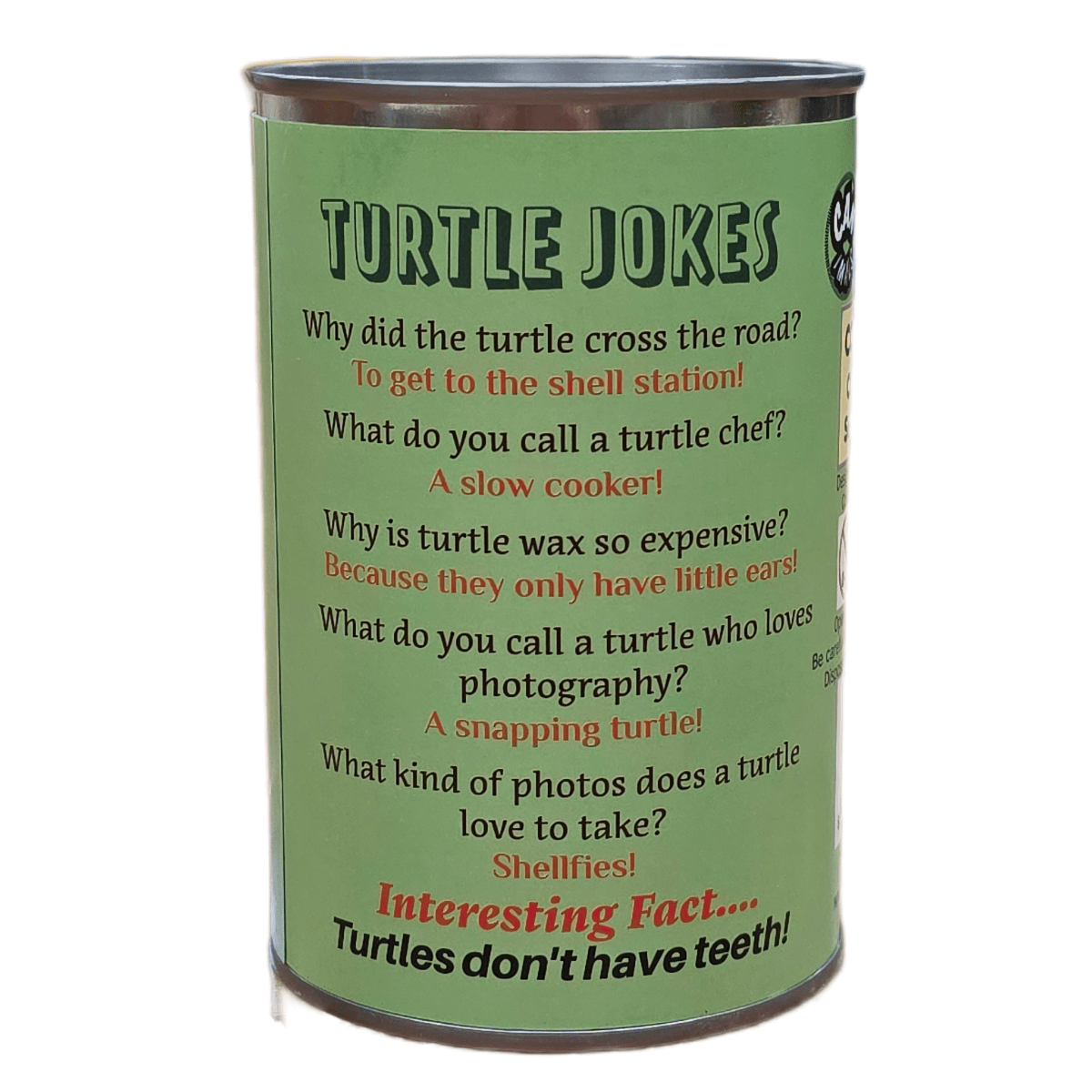 Stuffed Turtle in a Can Canned Gifts 