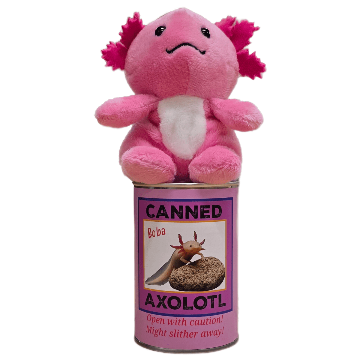 Stuffed Axolotl in a Can Canned Gifts 