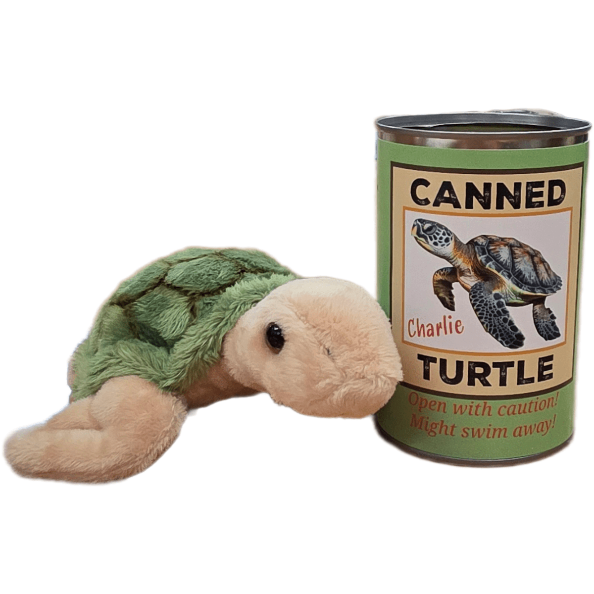 Stuffed Turtle in a Can Canned Gifts 
