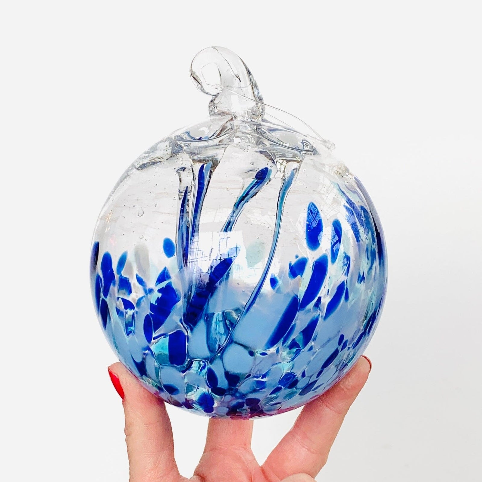5" Wish Ball Ornament, Raindrop Wish Ball Luke Adams Glass Blowing Studio 