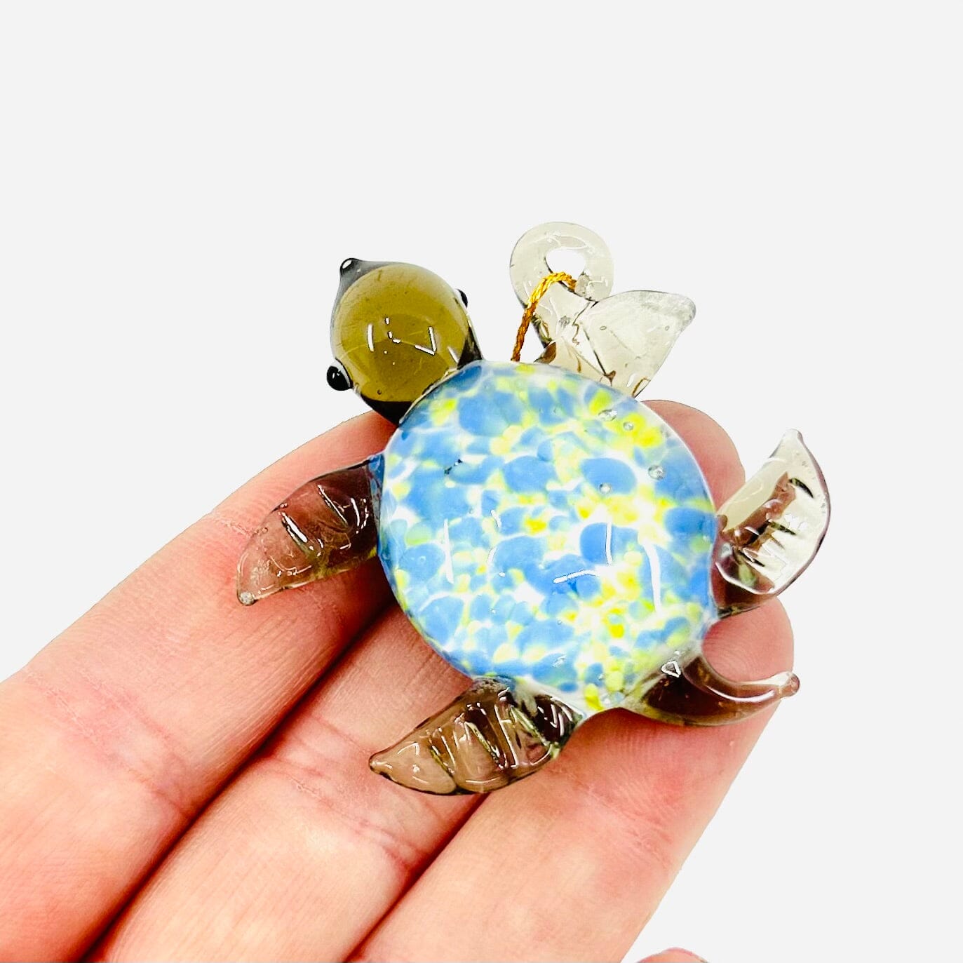 Glass Sea Turtle Ornaments, Blue Chesapeake Bay 