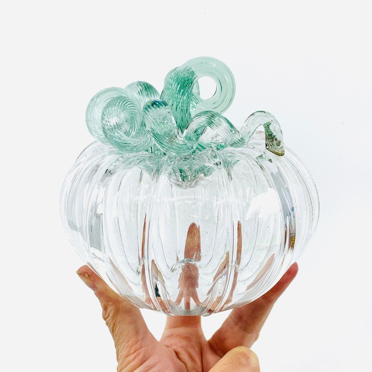 Daily Pumpkin 1711 Coke Bottle Stem Squat Gabby Luke Adams Glass Blowing Studio 