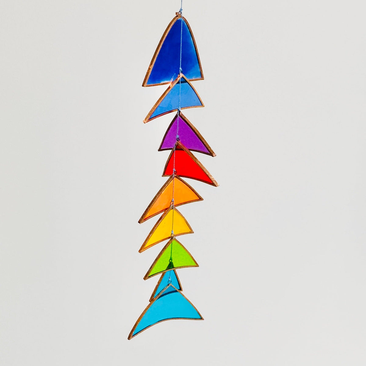 Rainbow Fishbone Glass Wind Chime Chesapeake Bay 