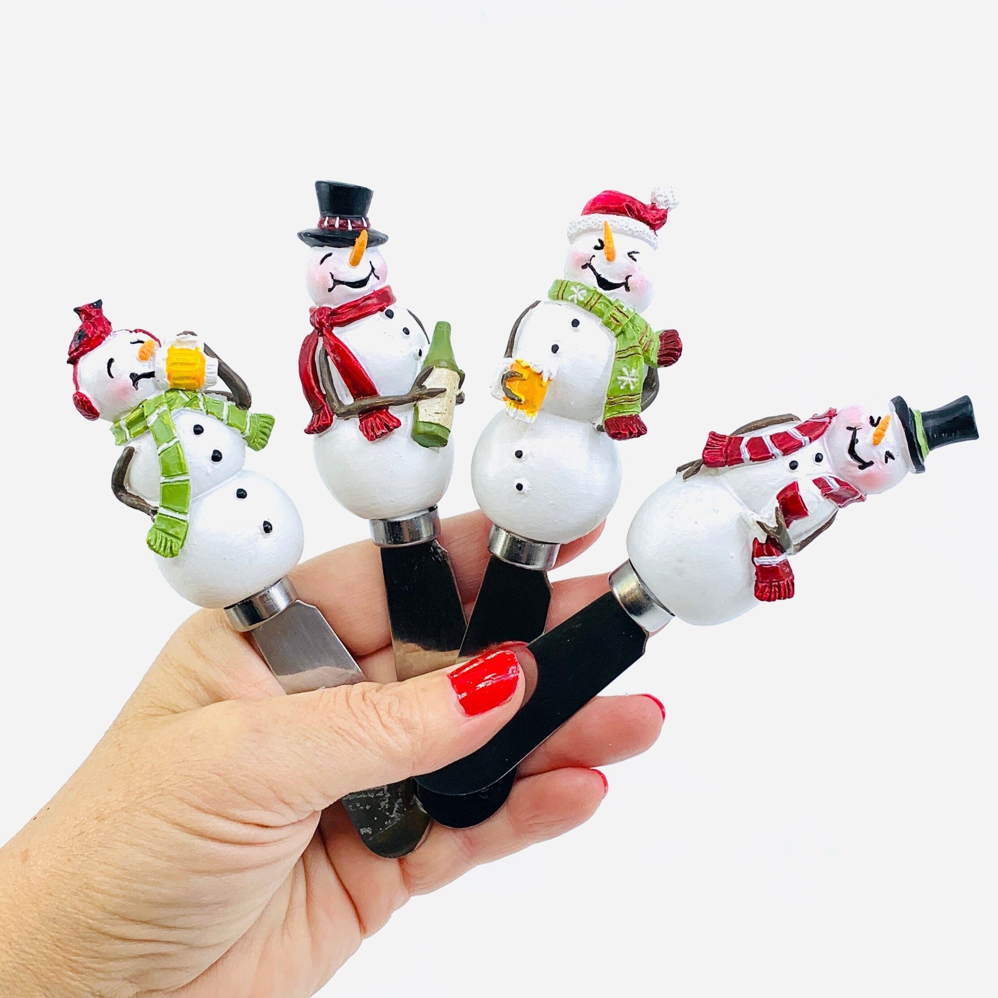 Tipsy Snowman Spreader, Top Hat Decor GANZ 