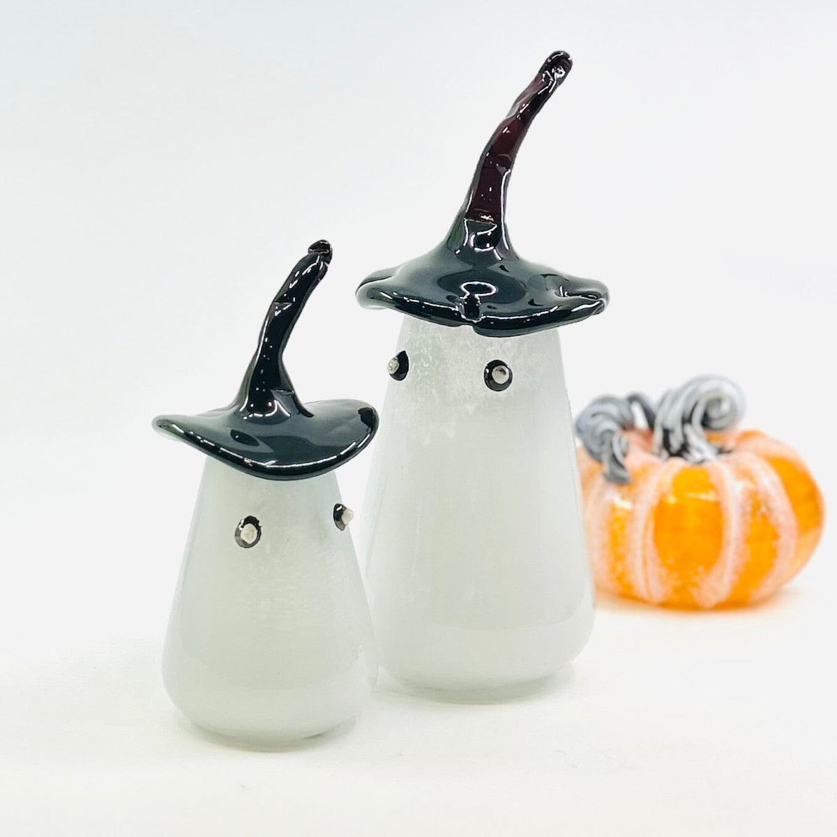 Small Hand Blown Glass Ghost Diamond Star 