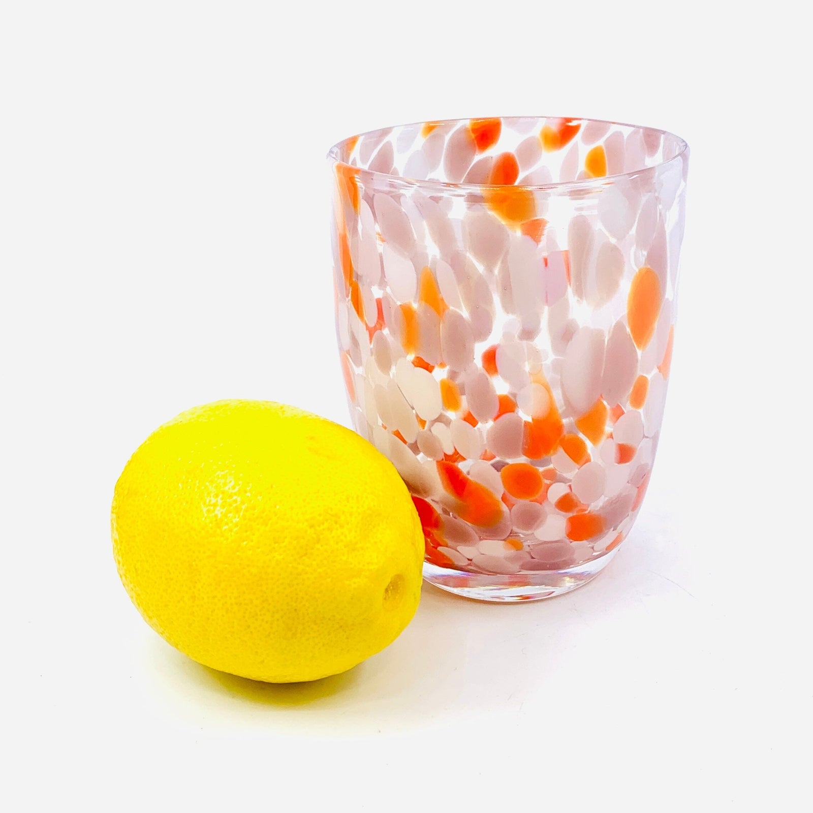 Spotted Glass Tumbler, Poppy Decor One Hundred 80 Degrees 