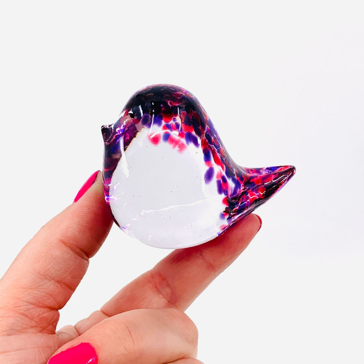 Little Glass Bird, Hibiscus Confetti Miniature Henrietta Glass 