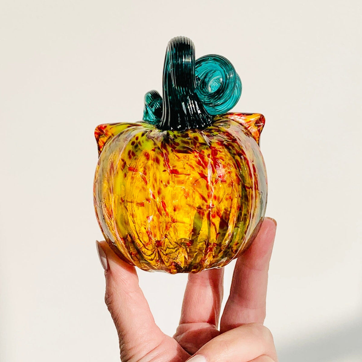 Daily Catkin 1248 Daily Pumpkin Luke Adams Glass Blowing Studio 