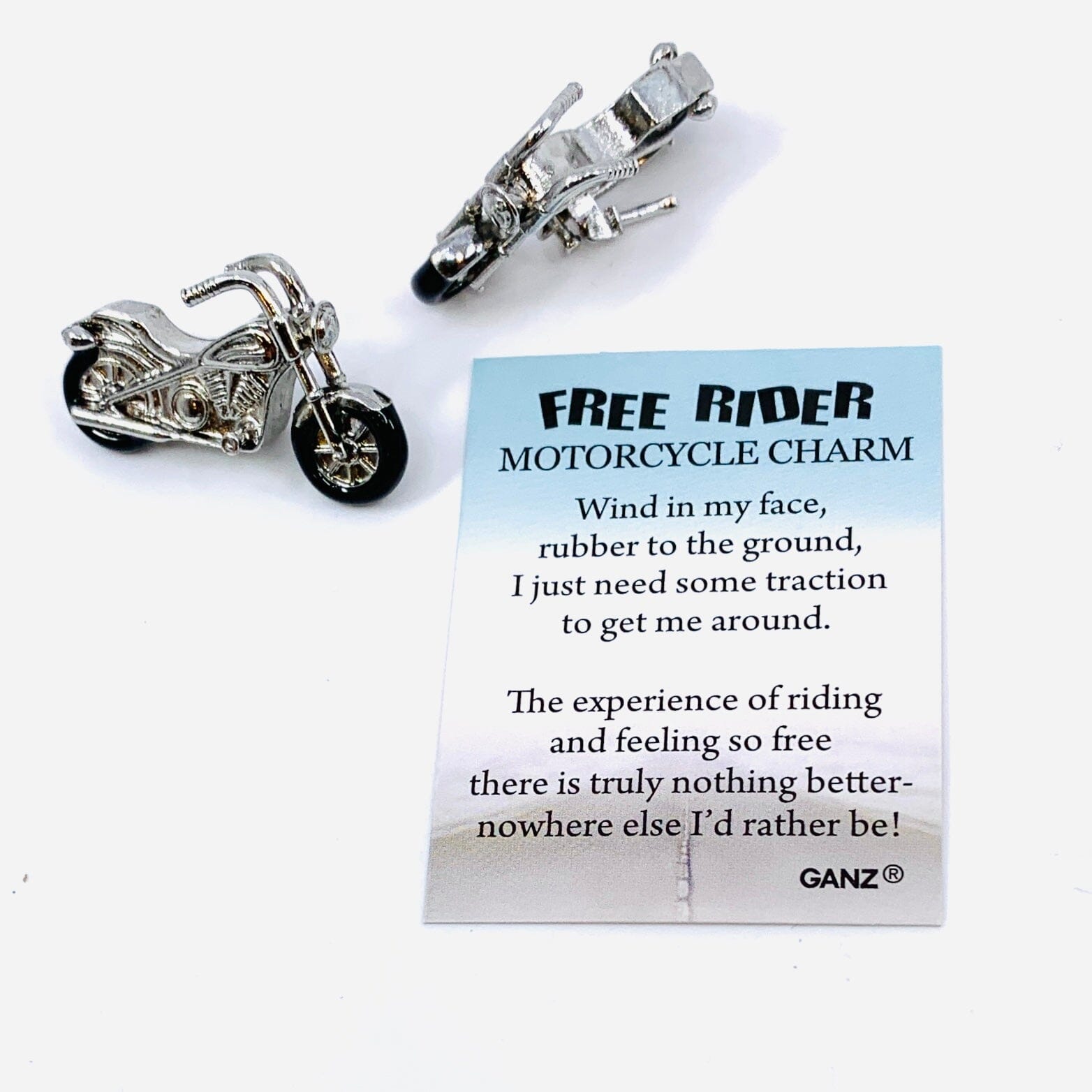 Free Rider Motorcycle Charm - PT200 GANZ 