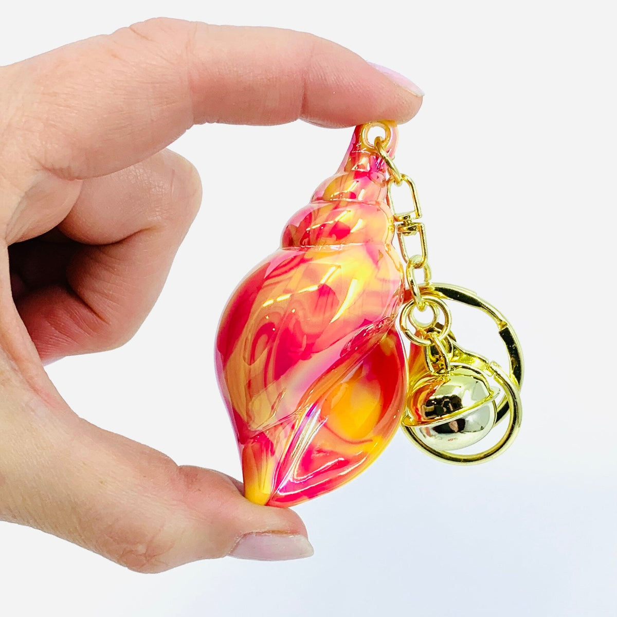 Iridescent Shell Keychains Accessory Alex Orange 