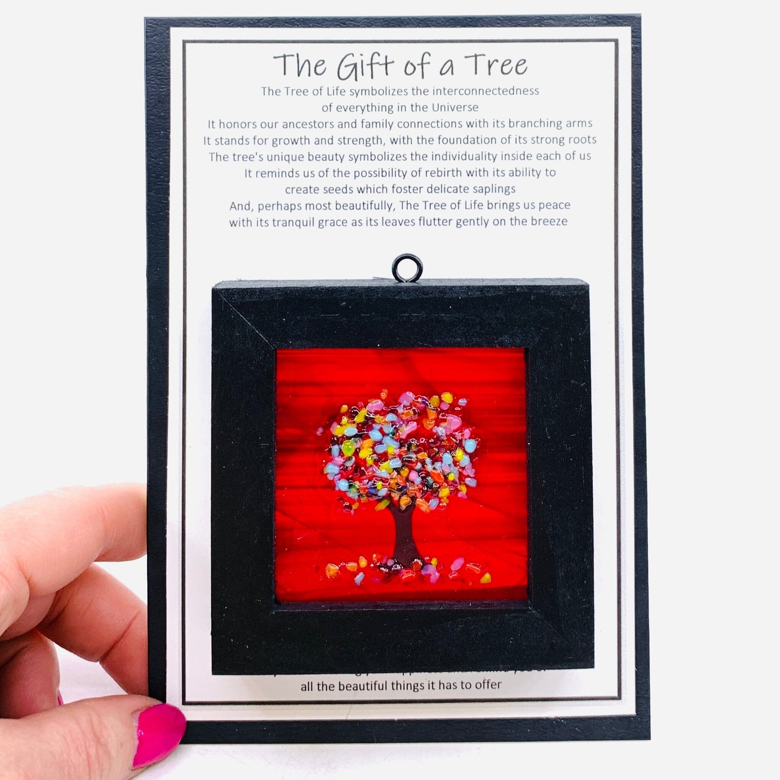Fused Glass Tree of Life Shadow Box 198 Decor Glimmer Glass Gifts 