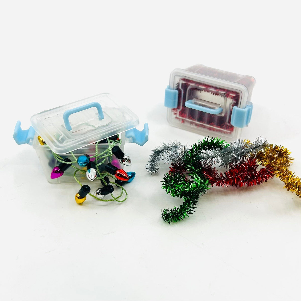 Tiny Attic Tote of Christmas Lights Miniature - 