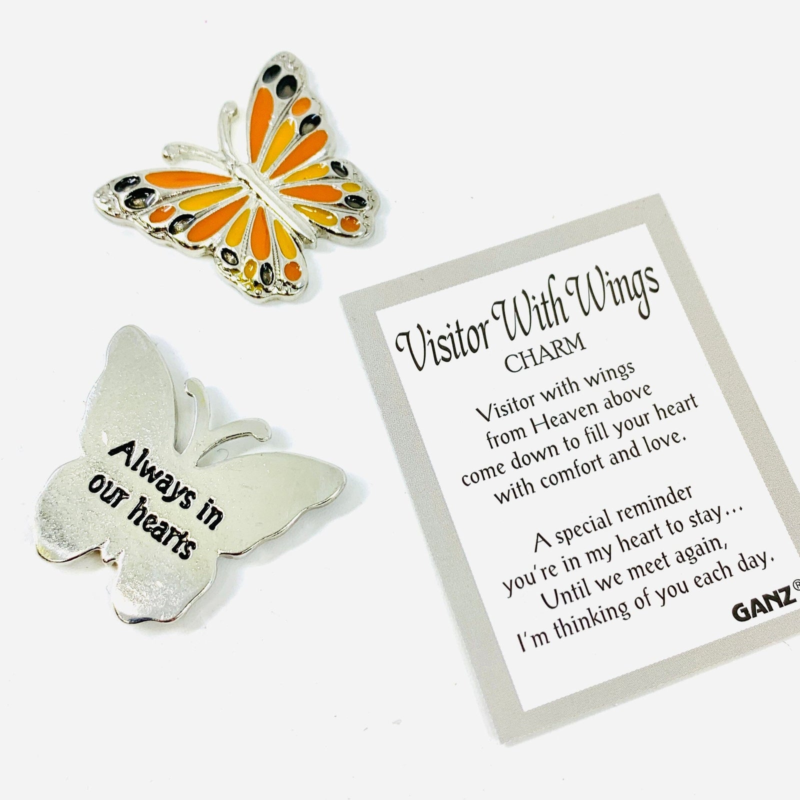 Visitor with Wings Pocket Charm PT 133 Butterfly Miniature GANZ 