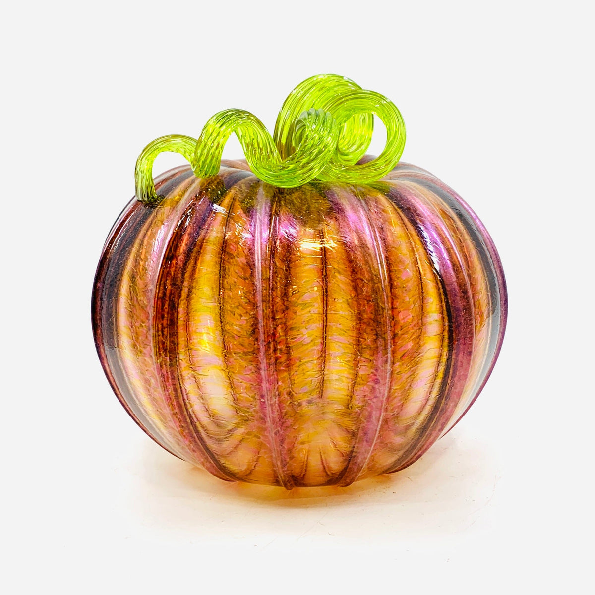Daily Pumpkin 3869 Fall Shimmer Large Gabby Luke Adams Glass Blowing Studio 