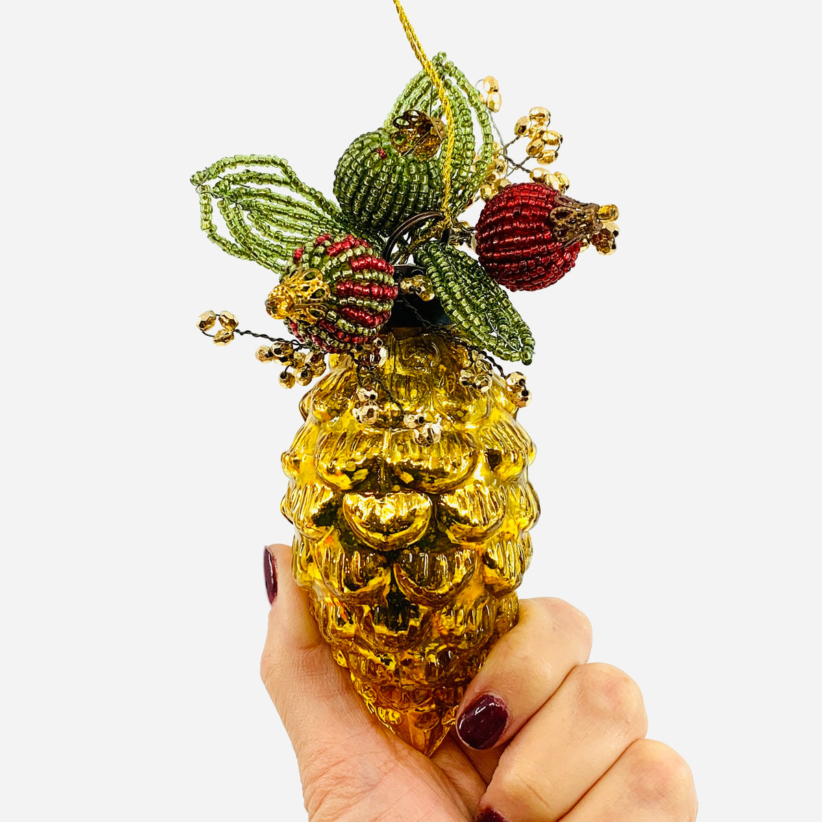 Pine Ornament 73, Gold