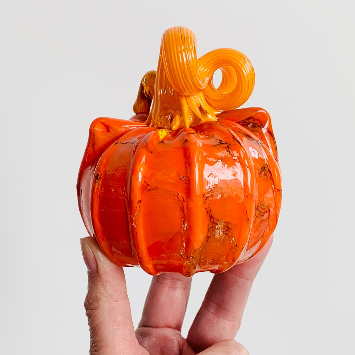 Daily Catkin 1307 Daily Pumpkin Luke Adams Glass Blowing Studio 