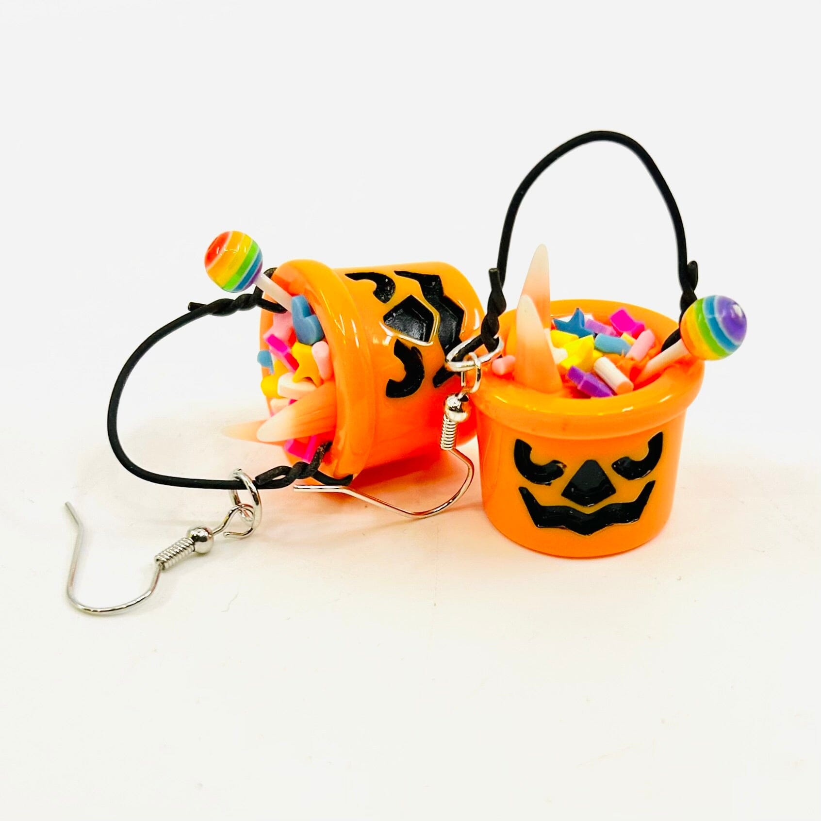 Halloween Bucket Earrings, Punk - 