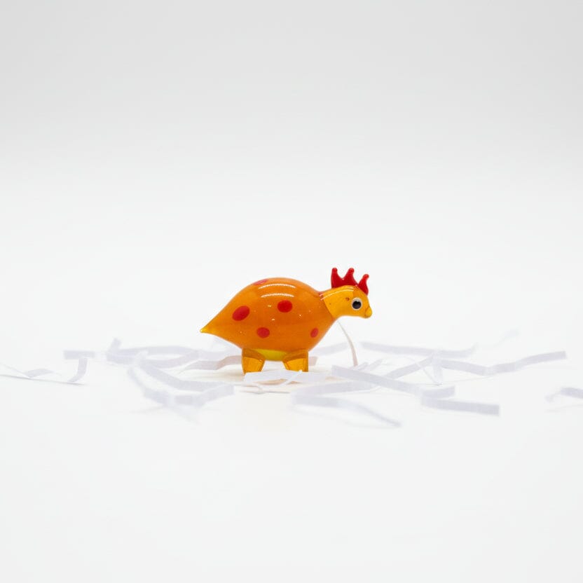 Tiny Glass Dino Chicken Decor Alex 