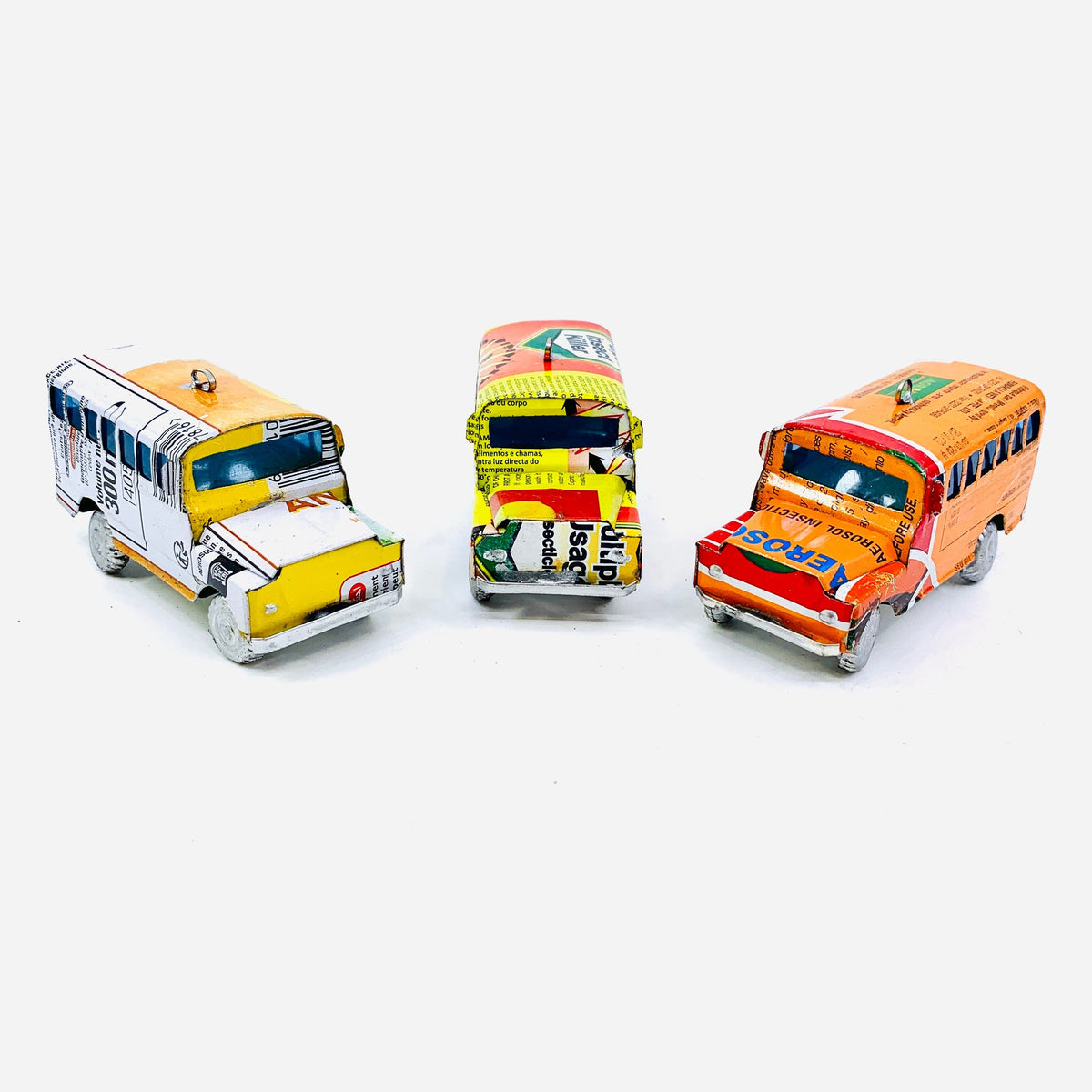 Hanging Recycled Tin School Bus Miniature East Africa Co. 
