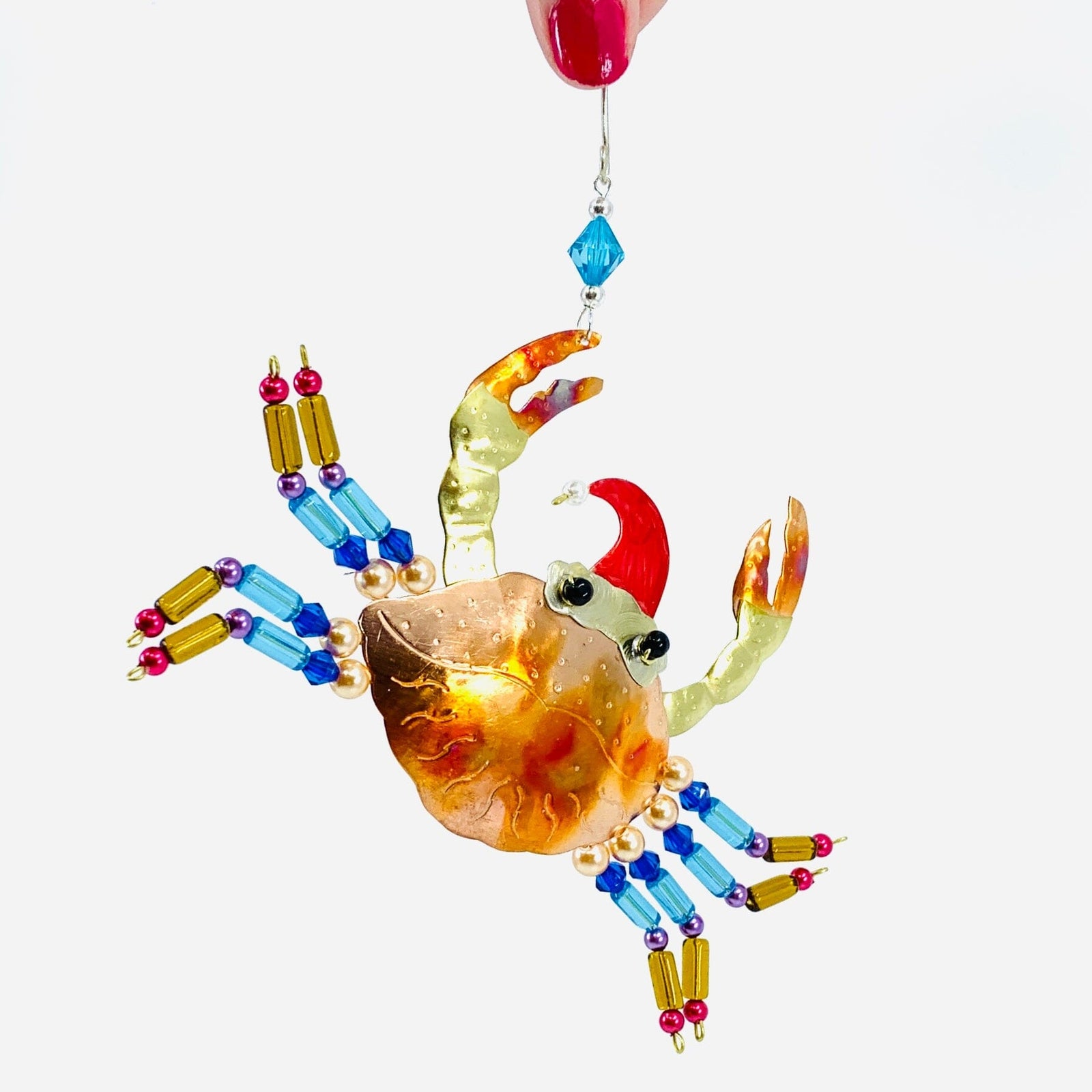 Mixed Metal Ornament, Santa Claws Miniature Pilgrim Imports 