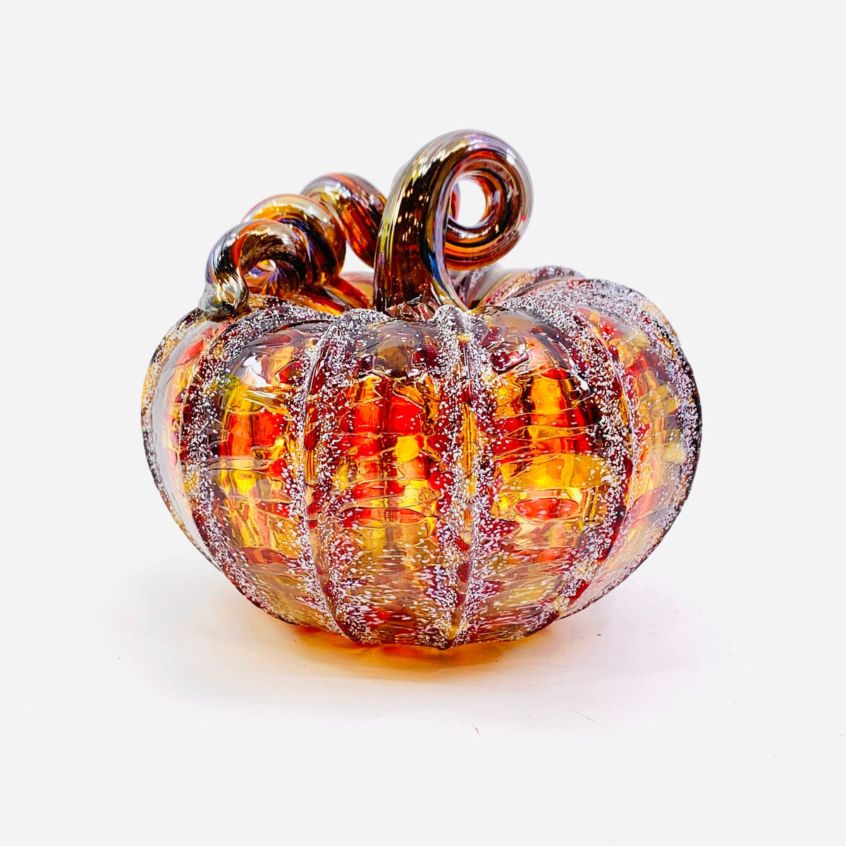 Fall Pumpkin 5 Squat Gabby Luke Adams Glass Blowing Studio 