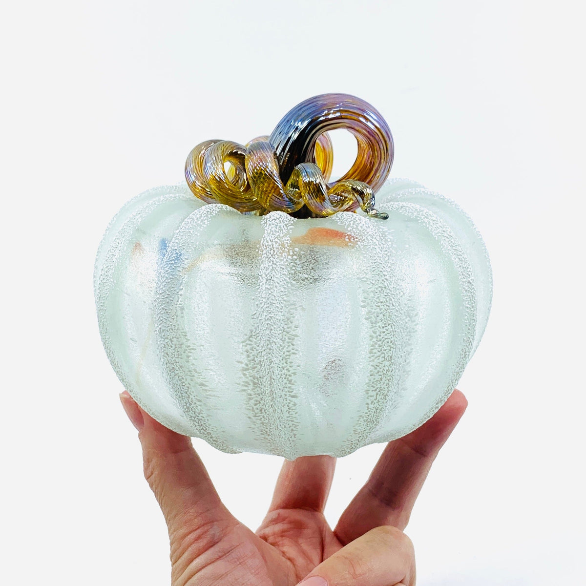 Daily Glow Pumpkin 3675 Squat Gabby Luke Adams Glass Blowing Studio 