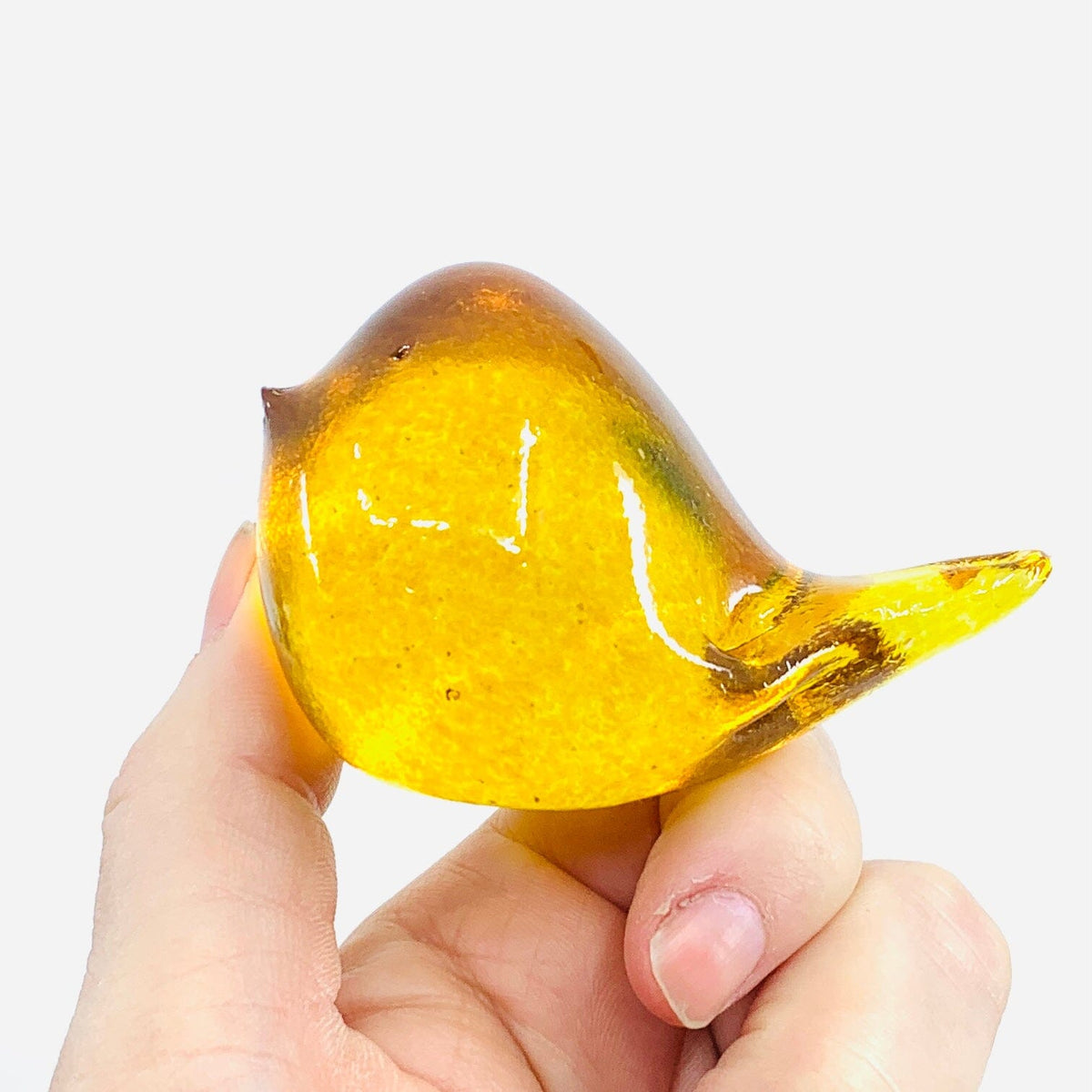 Little Glass Bird, Honey Miniature Henrietta Glass 