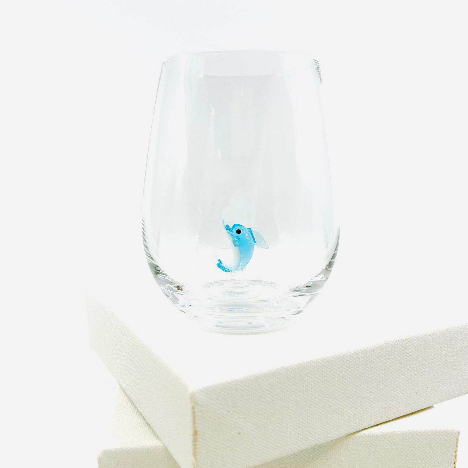 Tiny Animal Large Pour Wine Glass, Dolphin Decor Creative Co-Op 