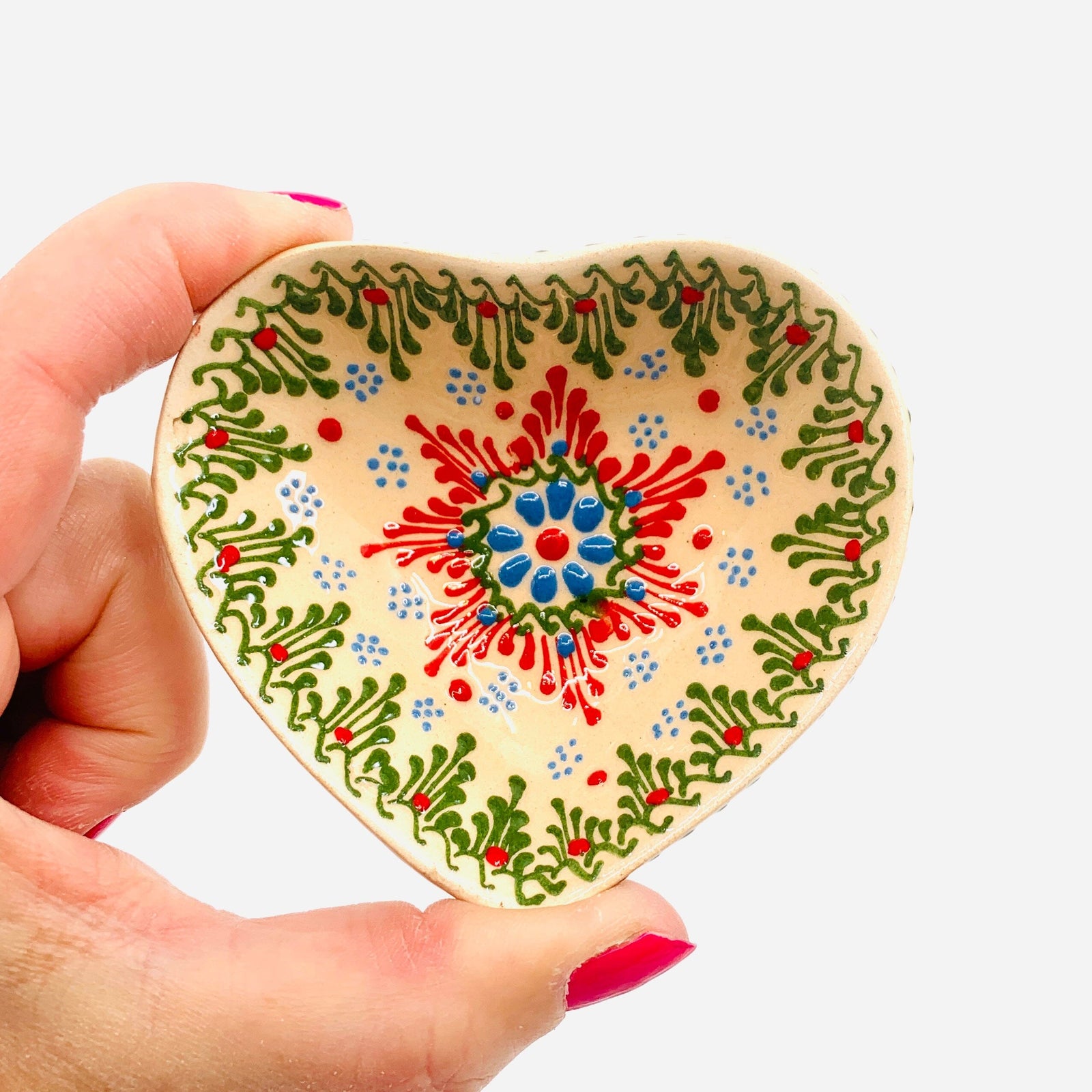 Heart Design Handmade Turkish Bowl 36 Decor Natto USA 