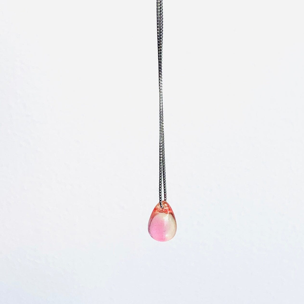 Mermaid Tear Glass Pendant Necklace Jewelry - 