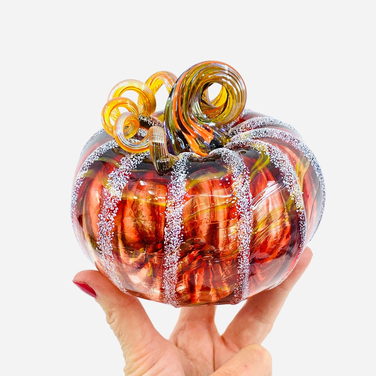 Daily Pumpkin 2143 Holiday Squat and Mercury Tree Ornament Gabby Luke Adams Glass Blowing Studio 