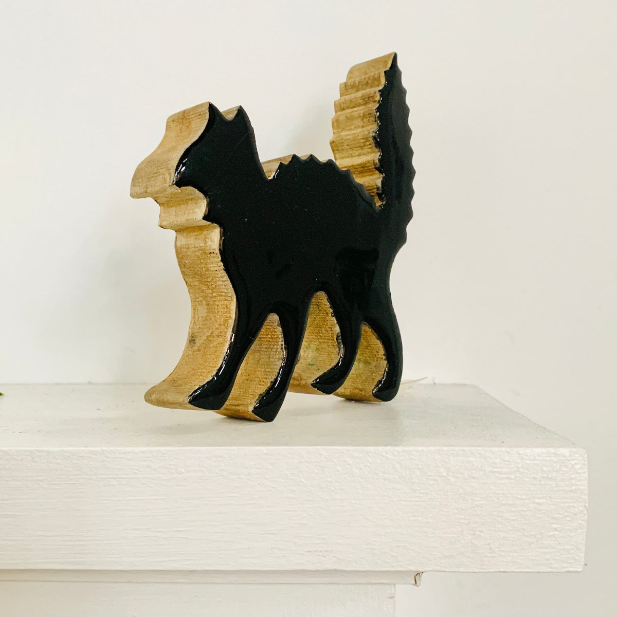 Wooden Black Scaredy Cat KEL-TOY 