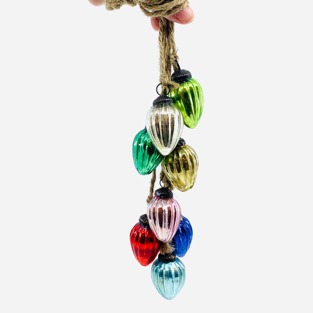 Mercury Glass Mini Ornament Cluster