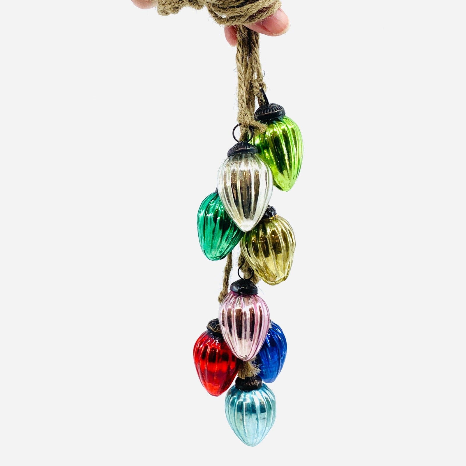 Mercury Glass Mini Ornament Cluster India House Brass 