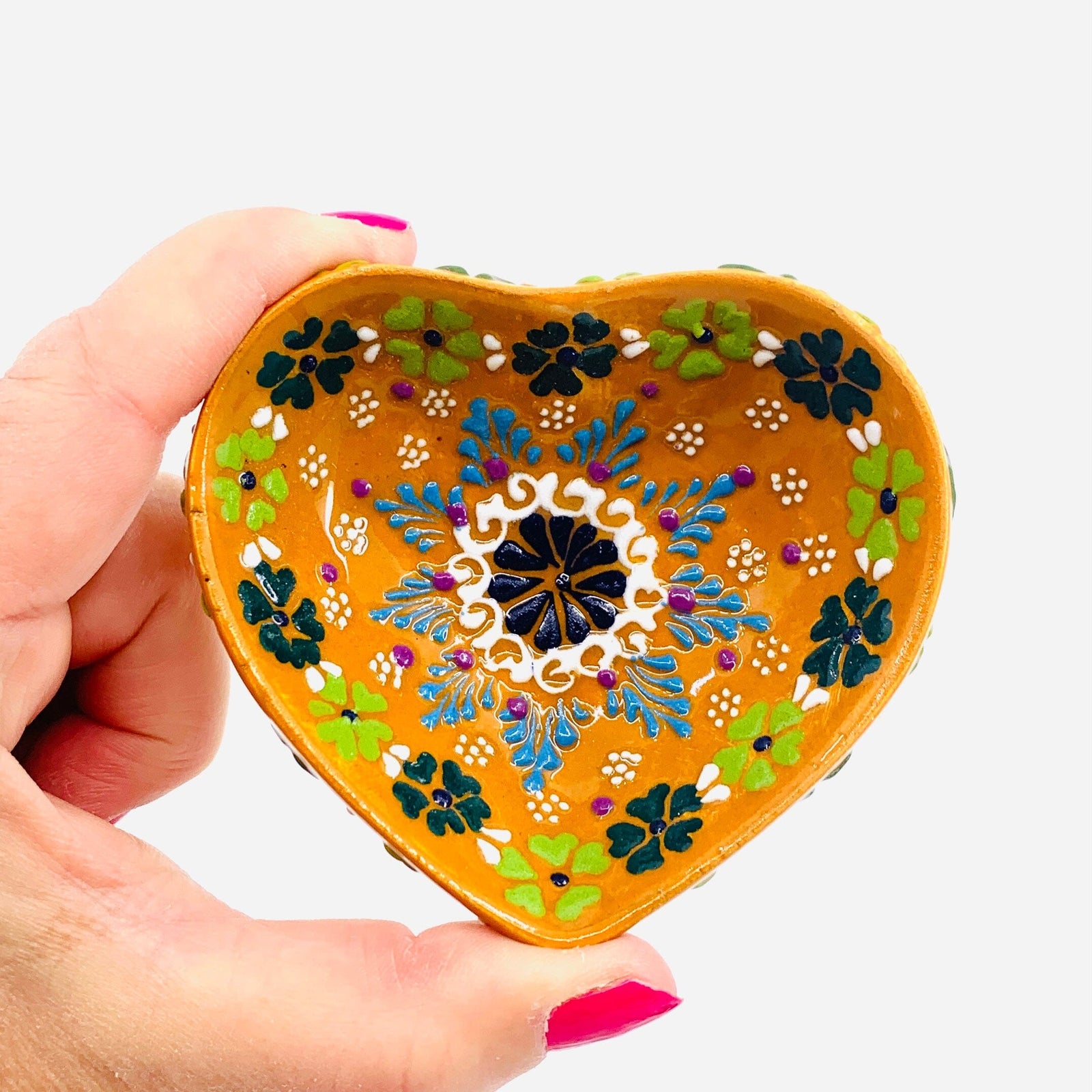 Heart Design Handmade Turkish Bowl 37 Decor Natto USA 
