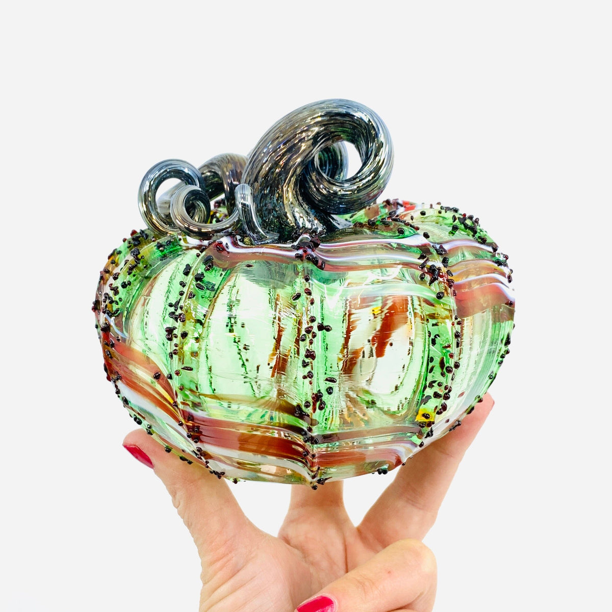 Daily Pumpkin 2132 Holiday Squat and Mercury Tree Ornament Gabby Luke Adams Glass Blowing Studio 