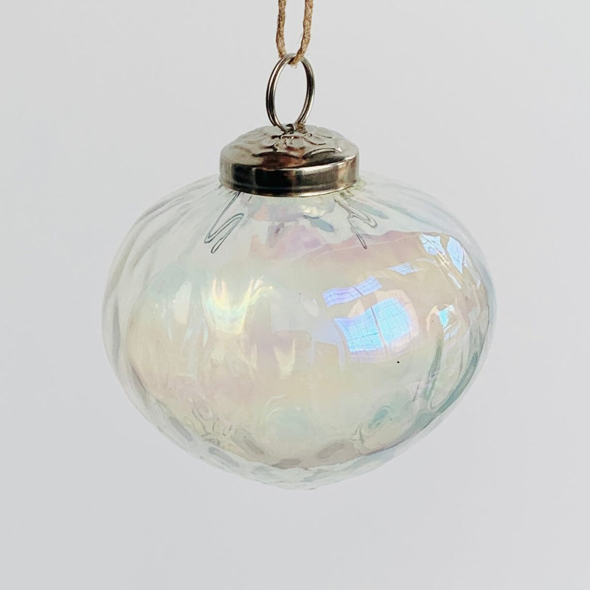 Optic Glass Diamond Ornament 8, Clear Luster