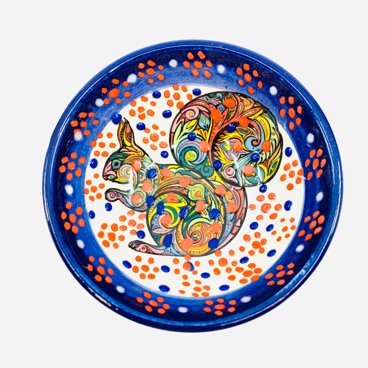 Handmade Turkish Bowl with Squirrel Design 178