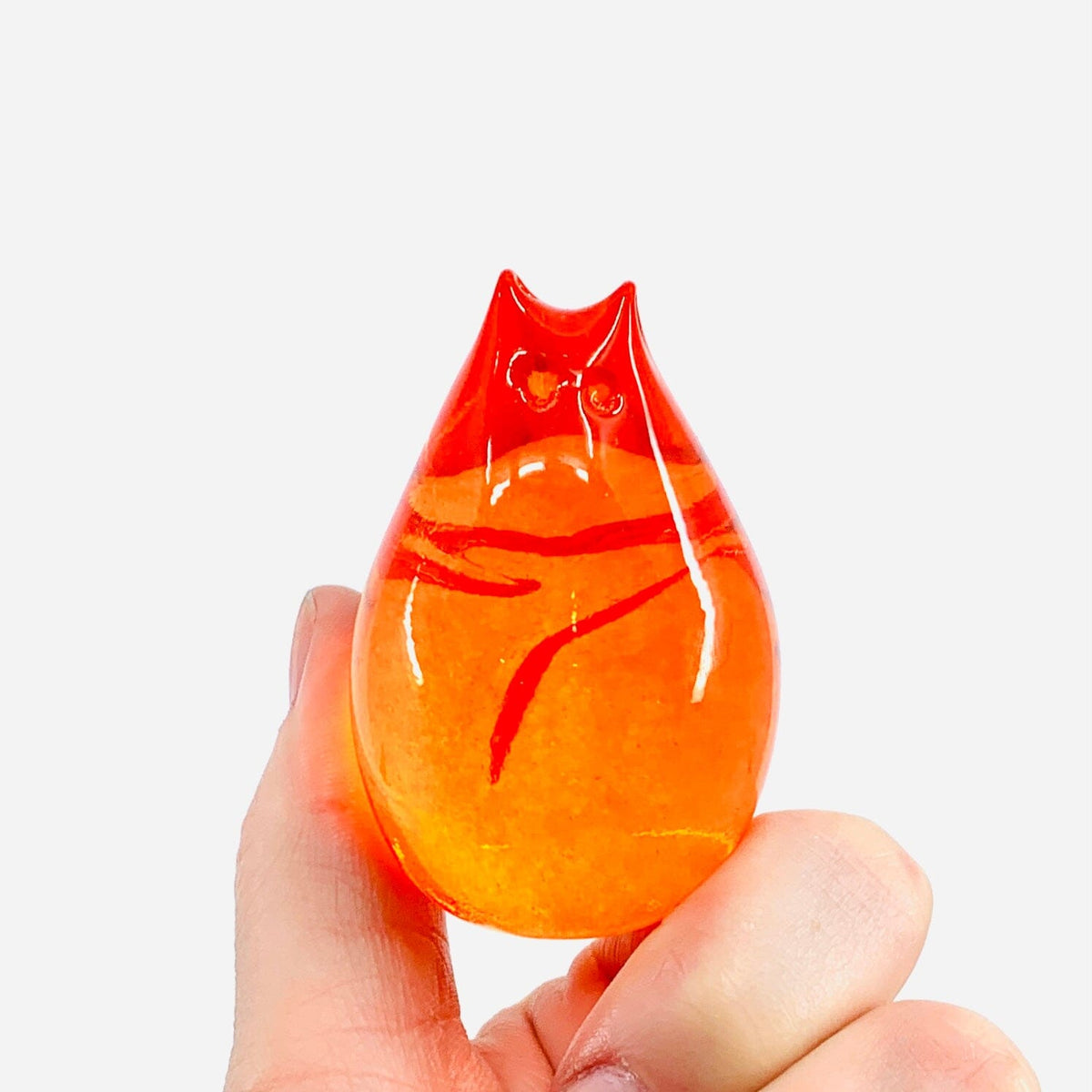 Little Glass Love Cat, Tigger Miniature Henrietta Glass 