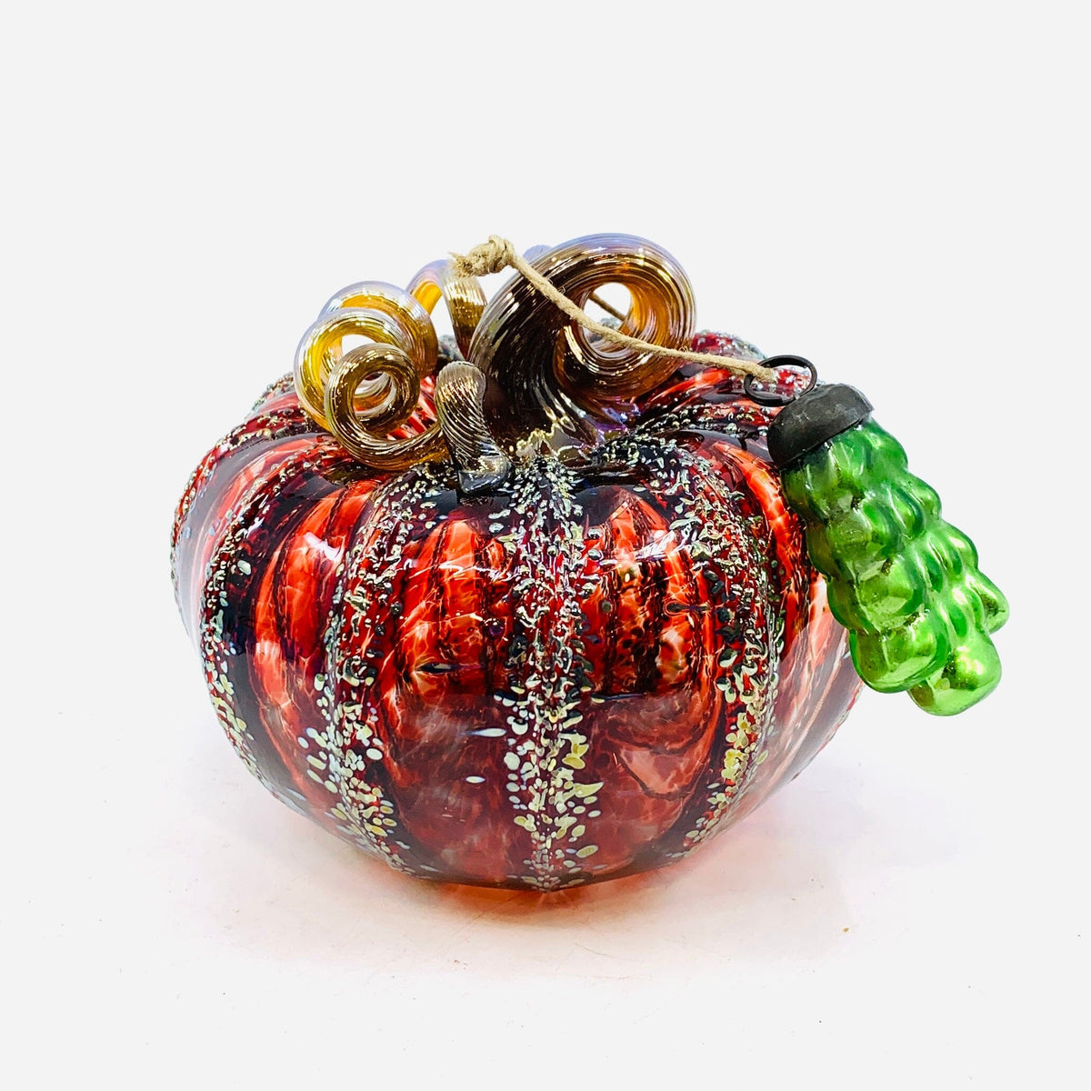 Daily Pumpkin 2145 Holiday Squat and Mercury Tree Ornament Gabby Luke Adams Glass Blowing Studio 