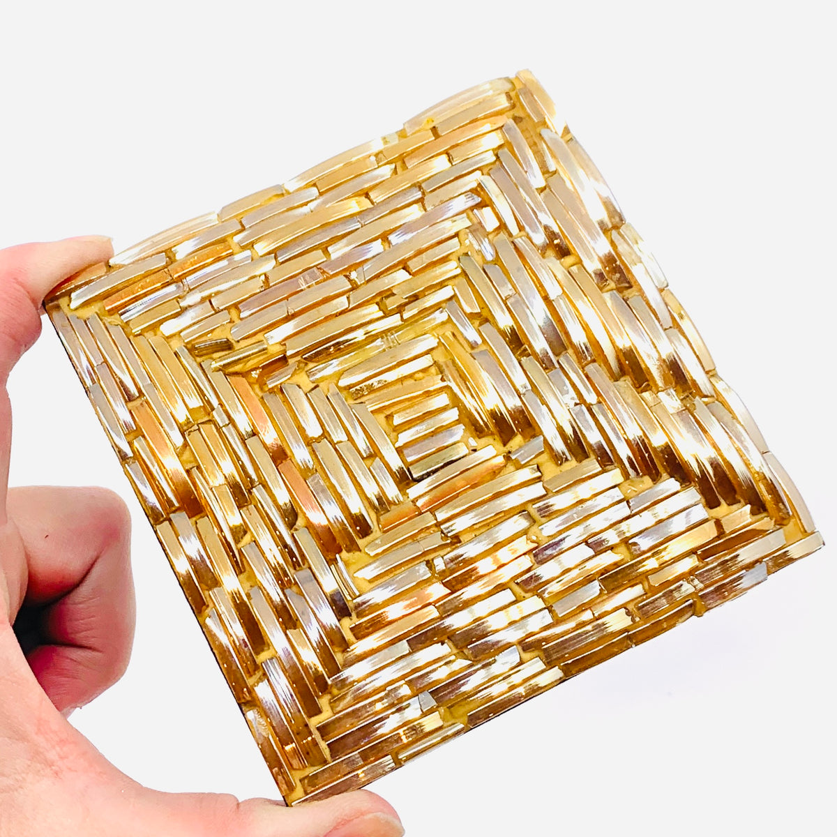 Recycled Glass Coaster, Gold