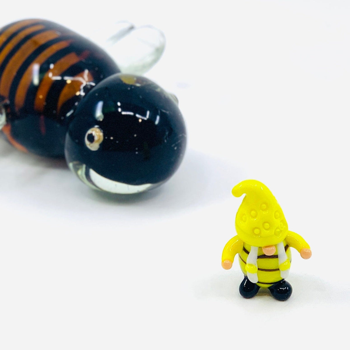 Glass Worker Bee Gnomes Miniature Alex 