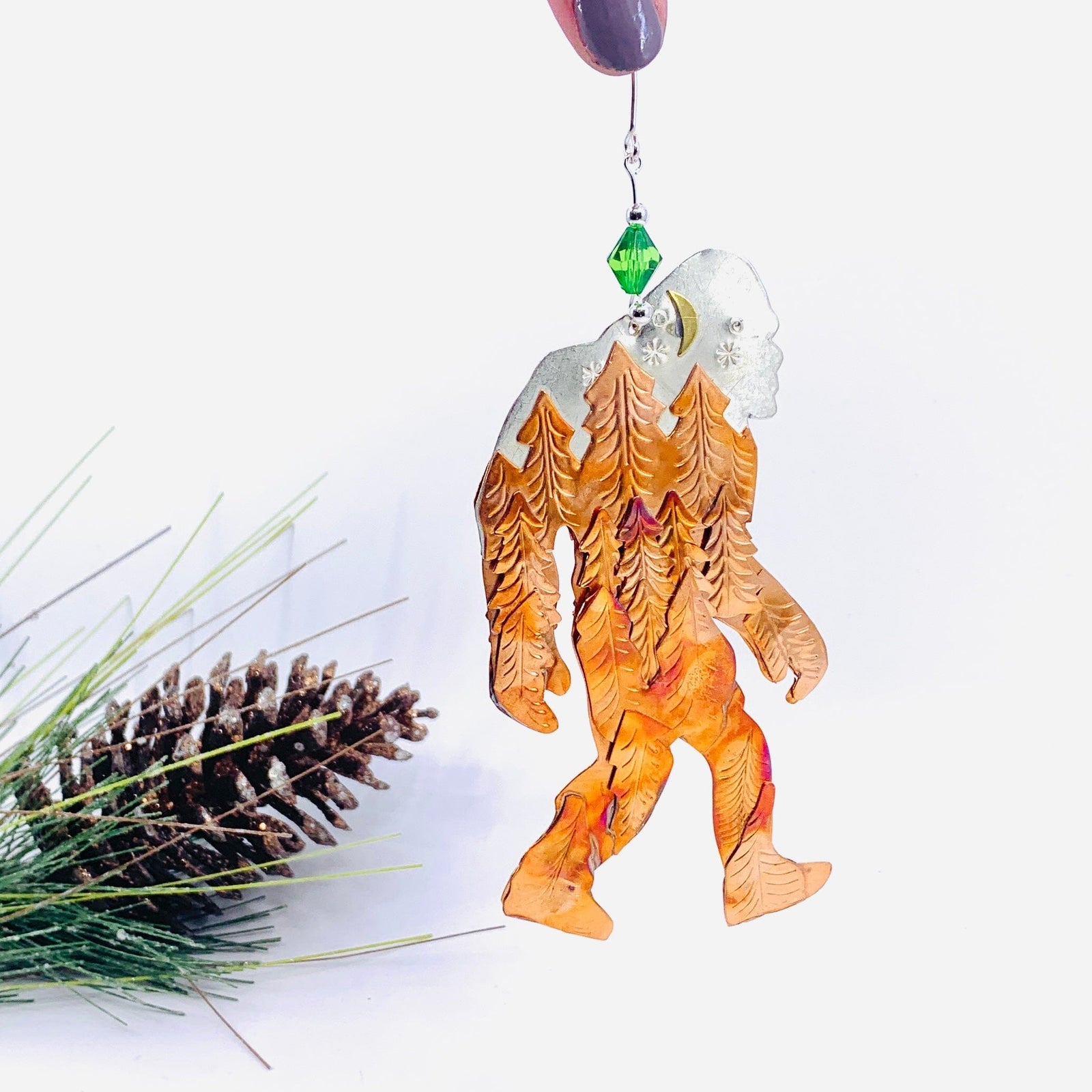 Mixed Metal Ornament, Sasquatch 23 Miniature Pilgrim Imports 